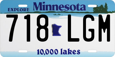 MN license plate 718LGM