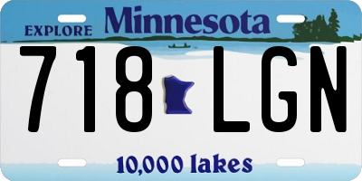 MN license plate 718LGN
