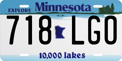 MN license plate 718LGO