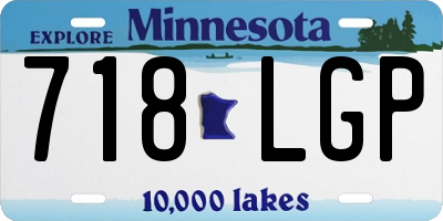 MN license plate 718LGP