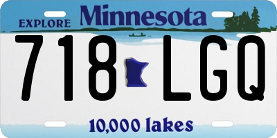 MN license plate 718LGQ