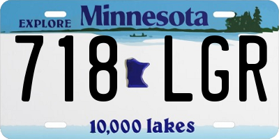 MN license plate 718LGR