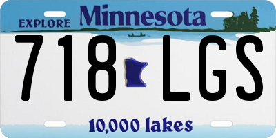 MN license plate 718LGS