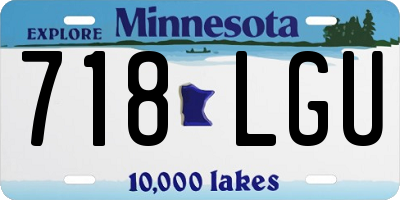 MN license plate 718LGU