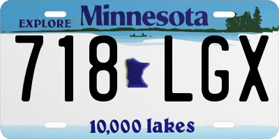 MN license plate 718LGX