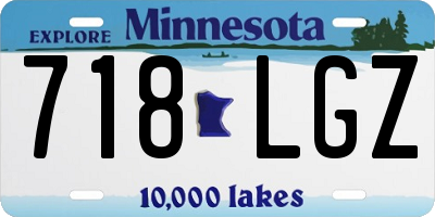 MN license plate 718LGZ