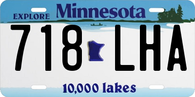 MN license plate 718LHA