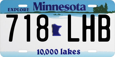 MN license plate 718LHB