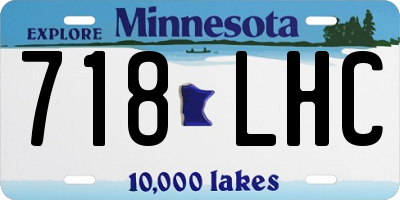 MN license plate 718LHC