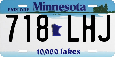 MN license plate 718LHJ