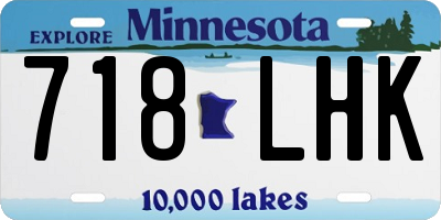 MN license plate 718LHK