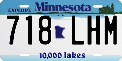 MN license plate 718LHM