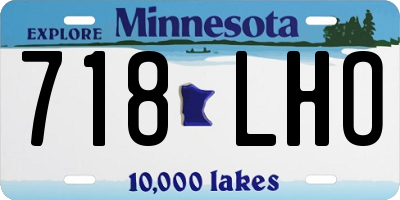 MN license plate 718LHO
