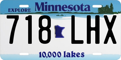 MN license plate 718LHX
