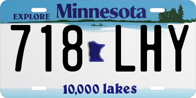 MN license plate 718LHY