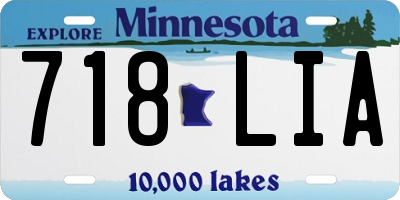 MN license plate 718LIA