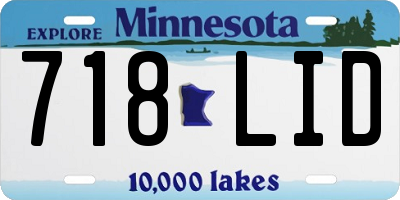 MN license plate 718LID