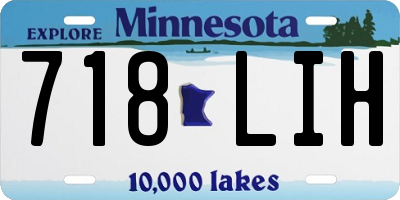 MN license plate 718LIH
