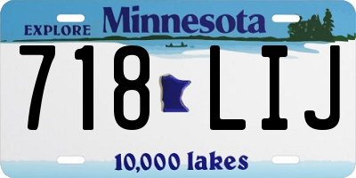 MN license plate 718LIJ
