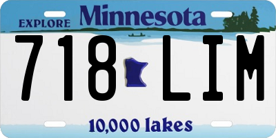 MN license plate 718LIM