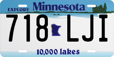MN license plate 718LJI