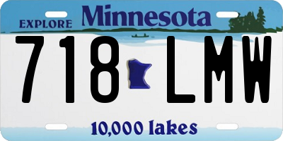 MN license plate 718LMW