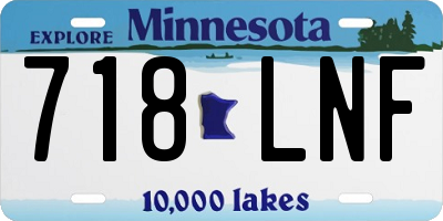 MN license plate 718LNF