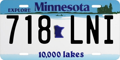 MN license plate 718LNI