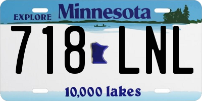MN license plate 718LNL
