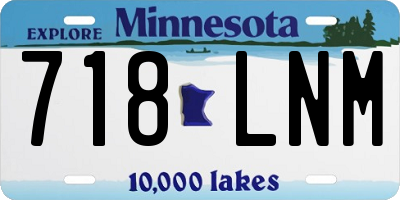MN license plate 718LNM