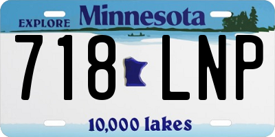 MN license plate 718LNP