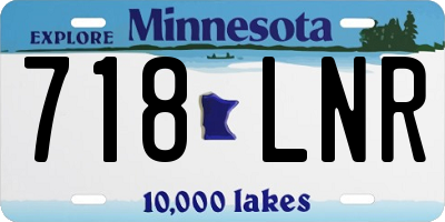 MN license plate 718LNR