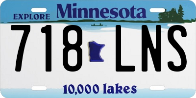 MN license plate 718LNS