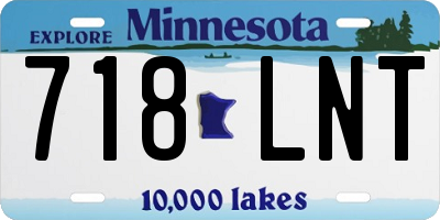MN license plate 718LNT