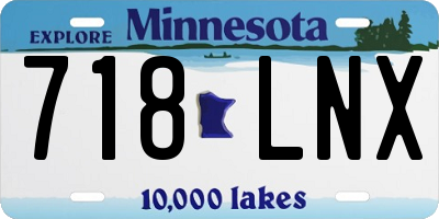 MN license plate 718LNX