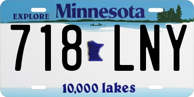 MN license plate 718LNY