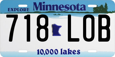 MN license plate 718LOB
