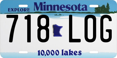 MN license plate 718LOG