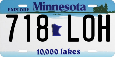 MN license plate 718LOH