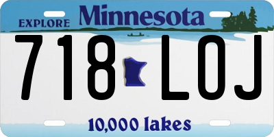 MN license plate 718LOJ