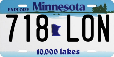 MN license plate 718LON