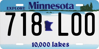 MN license plate 718LOO