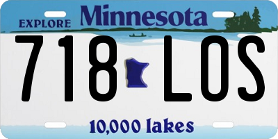 MN license plate 718LOS