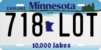 MN license plate 718LOT