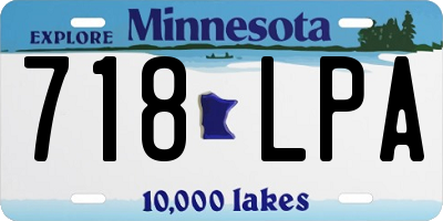MN license plate 718LPA