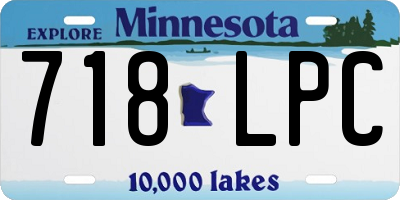 MN license plate 718LPC