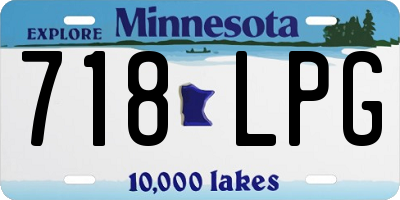 MN license plate 718LPG