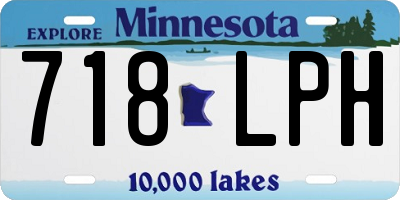 MN license plate 718LPH