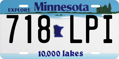 MN license plate 718LPI