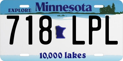 MN license plate 718LPL